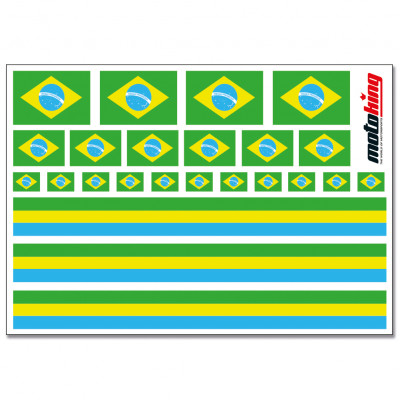 Flaggenaufkleber - Brasilien