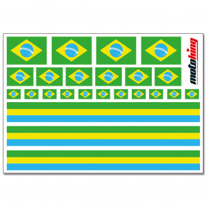 Flaggenaufkleber - Brasilien